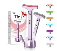 Terapia della luce rossa per viso, occhi e collo, bacchetta per terapia della luce rossa, terapia della luce rossa a 7 colori per viso, terapia con luce rossa a casa per lifting viso, rassoda, liscia