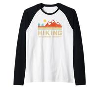 Terapia della Natura Selvaggia | Retro Hiking Maglia con Maniche Raglan