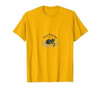 Terapia delle fusa in Corso: rilassamento Accogliente del Gatto Maglietta, Uomo, Oro Brillante, XXL