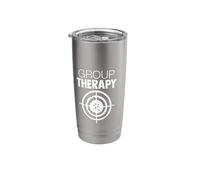 Terapia di gruppo Target Pratica poligono di tiro Humor Gun Lover Bicchiere termico in acciaio inox doppia parete