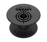 Terapia di gruppo Target Pratica poligono di tiro Humor Gun Lover PopSockets PopGrip Adesivo