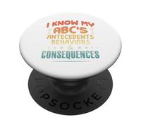 Terapista ABA divertente - Conosco il mio ABC PopSockets PopGrip Adesivo