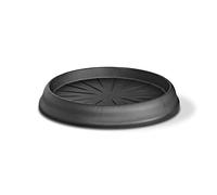 Teraplast Biblo Diametro 45cm - Spostavaso con Ruote in Plastica, Colore Grigio Scuro, 100% Plastica Riciclata