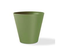 Teraplast Estoril Diametro 20cm - Coprivaso Per Piante Da Interno ed Esterno In Plastica Opaca, Colore Oliva, 100% Riciclabile. Portavasi Da Interno Ed Esterno