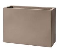 Teraplast - Fioriera Schio Tower, Essential, 100 cm, Cappuccino, 100% Riciclabile