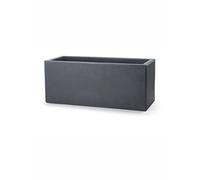 Teraplast Schio Cassa Essential - Vaso per fiori, Plastica, 100% Riciclabile, Superficie opaca, Antracite, 80 x 30 x 30 cm