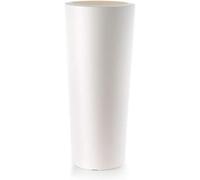 Teraplast Schio Cono 70cm Fioriera, Plastica 100%, Bianco, 70 cm