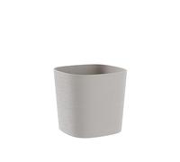 Teraplast vaso per piante da interno ed esterno modello Capri, elegante fioriera in plastica satinata con riserva d'acqua, colore Cloud, 29x29x27 cm, Made in Italy