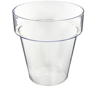 Teraplast - Vaso Porto, Clear, 25cm, Trasparente, 100% Riciclabile