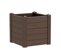 Teraplast Vaso Quadrato in Resina Trama 42X42 H40 Moka
