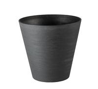 Teraplast Vaso Tondo Over Ø38 H32 con riserva d'Acqua Black