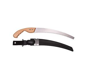 TerCasa® Sega da Giardino con Manico in Legno con Lama Curva Fissa, Inclusa Lama in plastica, Lunghezza Lama 33 cm, Lama in Acciaio Inox, per lavori di ramificazione e Cura degli Alberi