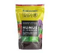 TerComposti Triplo Humus di Lombrico, Nutrimento Organico Pronto all'Uso, Micro Granuli, 3 Litri 1,6 Kg, 2 Pezzi