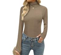 Terecey Maglia Donna Collo Alto Confezione Cotone Manica Lunga Lupetto Leggero Aderente Basic Top Elegante Intimo Traspirante Elasticizzato Sottogiacca Termico