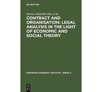 Terence Daintith Contract and Organisation (Copertina rigida)