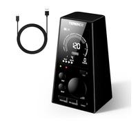 TERENCE Metronomo digitale di precisione per esercizi, metronomo elettronico preciso al millisecondo, 9 tempi, 10 battute, 40-208 BPM, display LCD, compatto e portatile, adatto a tutti gli strumenti
