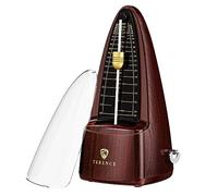 TERENCE Metronomo Meccanico Metronomo Alta Precisione per Pianoforte Tamburo Violino Chitarra Basso Suono Forte Tempo da 40 a 208 bpm Metronomi per Principianti Adulti e Bambini Colore legno