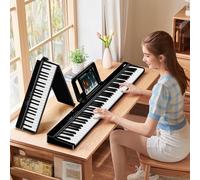 TERENCE Pianoforte Digitale 88 Tasti Rosa,Tastiera Pianoforte con Semi-Ponderato,con Registrazione e Supporto Bluetooth，con Pedale e Altoparlante a 4 Unità, Scelta Preferita per Principianti,nero