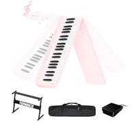 TERENCE Tastiera pieghevole Pianoforte Tastiera per pianoforte a 88 tasti con supporto a Z Tastiera portatile semi-ponderata Altoparlante da 10 W Funzione di registrazione integrata Interfaccia MIDI