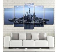TERERGTS Stargate Atlantis Science-Fiction TV show con cornice 5 pezzi tela arte murale pittura murale