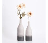 TERESA'S COLLECTIONS - Vaso da fiori in ceramica Aquarelle, in bianco e nero, per decorazione della casa, confezione da 2