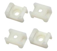 TERF® 100 basi bianche per fascette per cavi con montaggio a vite, fino a 9 mm di larghezza, foro per vite da 5 mm (M5), fissaggio a sella, per casa, ufficio, officina, magazzino, uso fai da te