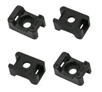 TERF 100 basi per fascette fermacavi nere con montaggio a vite, fascette fino a 9 mm di larghezza, foro per vite da 5 mm (M5), fissaggio a sella, per casa, ufficio, officina, magazzino, uso fai da te