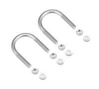 TERF® Bulloni a U rotondi M10 x 60 mm x 95 mm in acciaio, filettatura M10 (10 mm), larghezza interna 60 mm e lunghezza 95 mm, bullone a U rotondo con dado e rondella piatta, confezione da 2