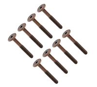 TERF® Bulloni M6 x 60 mm per giunti mobili M6 (6 mm) x 60 mm Bulloni a cilindro esagonale a testa piatta, Bullone a vite con finitura bronzea per culla, lettino, mobili, confezione da 8