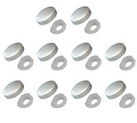 TERF® Tappo a vite bianco in plastica a scatto, in due pezzi, diametro 15 mm, coperchio a cupola in plastica, per la maggior parte dei diametri di 6 g, 8 g (3,5 mm - 4 mm), dimensioni della vite,