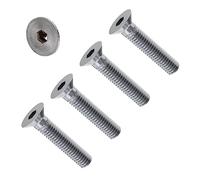 TERF® Viti a testa svasata con esagono incassato M12 x 80 mm M12 (12 mm) x 80 mm, viti a testa svasata esagonale, confezione da 4