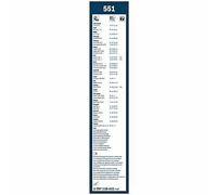 Tergicristalli Bosch Twin 551, Lunghezza 550mm/500mm, 1 set per parabrezza anter