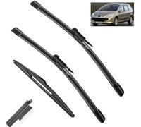 Tergicristalli Parabrezza Spazzole Tergicristallo per Peugeot 307 2005-2007 28in+26in+14in, Braccio Tergicristallo Spazzole Tergicristalli Di Ricambio