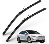 Tergicristalli per Tesla Model X con lavaggio integrato, in silicone, per tutte le stagioni, accessori originali (28 "+ 45,7 cm) coppia per parabrezza anteriore)