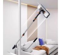 Tergicristallo Speciale per Esterni a Molti Piani, detergente per vetri con Asta a Forma di U, ruotabile di 180°, Strumento per la Pulizia dei vetri del Bagno dell'auto, Asta Retrattile da 132 cm