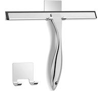 Tergipavimento for doccia multiuso in acciaio inossidabile for porte della doccia con 2 ganci adesivi, strumento for la pulizia del bagno Tergivetro for specchi for finestre for la casa for la pulizia