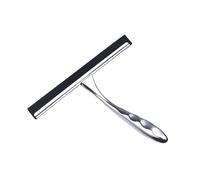 Tergivetro for doccia, manico in acciaio inox, lama tergicristallo, raschietto, gancio for porta, bagno, camera da letto, hotel(14sliver-2hooks)