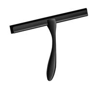 Tergivetro for doccia, manico in acciaio inox, lama tergicristallo, raschietto, gancio for porta, bagno, camera da letto, hotel(10black-2hooks)