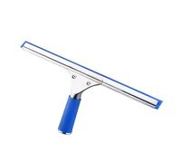 Tergivetro In Acciaio Inox, Lavavetri Professionale con labbro tergivetro 0.6mm Pulizia Vetri Finestre con Punta In Gomma 45 cm Per Pulizia Bagni Vetri Specchi Piastrelle Pavimenti