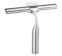 Tergivetro multiuso for doccia da 10 pollici, colore argento, manico in acciaio inossidabile, for specchio da bagno, vetro, auto