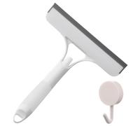 Tergivetro per Doccia, 3 IN 1 Pulisci Vetro Doccia, Lavavetri Doccia Senza Foratura, Tira Acqua da Doccia, Tiraacqua Vetri Doccia Doccia per Finestre, Bagno e Specchi, con Gancio