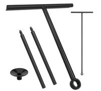 Tergivetro per Doccia, 34-61-89 cm Tergicristallo per Doccia regolabile, Tergivetro da Bagno in Silicone, Pulisci Vetri Porte e Finestre, Pulisci Doccia Vetro, Bagno e Specchi, Nero