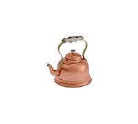 Teiera in rame, Bollitore in rame - Martellato, con manico in porcellana, 1,5L
