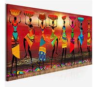 Terilizi Dipinti Etnici Dipinti d'Arte Tribale Donne Africane Danza Pittura Immagine per Soggiorno Stampa su Tela Decorazioni per La Casa-50X150 Cm Senza Cornice