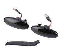 Terisass 2Pcs LED Ambra Indicatore luminoso laterale Indicatore luminoso Lente affumicata Indicatore di direzione Gruppo lampada 26160-89900 26160-8990A per Juke F15 Nota E11