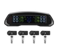 Terisass di monitoraggio della Pressione dei Pneumatici Wireless TPMS TPMS di Alimentazione Solare o USB con 4 sensori per la Pressione e la Temperatura del rimorchio Viaggio
