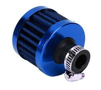 Terisass Filtro Aria Mini Car Air Intake Filter Carter Coperchio valvola di sfiato Filtro di sfiato Universale 25 mm/1 poll(Blu)