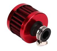 Terisass Filtro Aria Mini Car Air Intake Filter Carter Coperchio valvola di sfiato Filtro di sfiato Universale 25 mm/1 poll(Rosso)