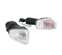 Terisass Lampada spia indicatore di direzione 2PCS Lampada adatta per accessori di modifica moto ZX-6R(Nero bianco)