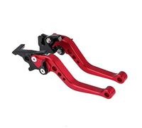 Terisass Leva Booster,2 leve per frizione, maniglia freno moto, leva frizione freno per moto con manubrio di diametro 22 mm (rosso)